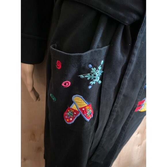 Vintage Michael Simon Lite Whimsical Christmas Holiday Robe Duster Size Small - Picture 7 of 12